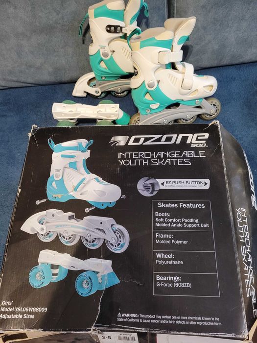 Regulowane rolki z możliwością zamiany na wrotki rozmiar 31-33