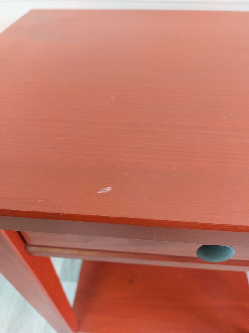 Drewniane szafki nocne Ikea Hemnes czerwone