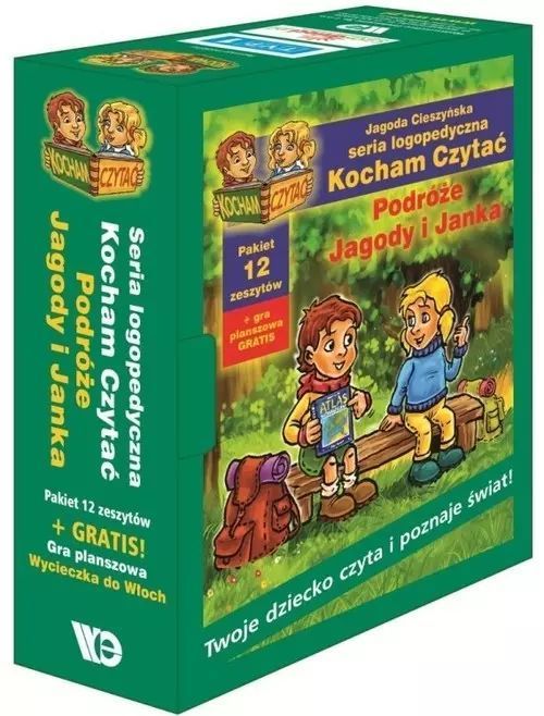 Pakiet 12 zeszytów (19–30). Kocham Czytać. Podróże Jagody i Janka