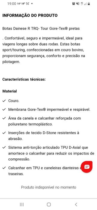 Botas Dainese,estado novo