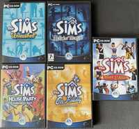 The sims deluxe edition plus dodatki 4 sztuki