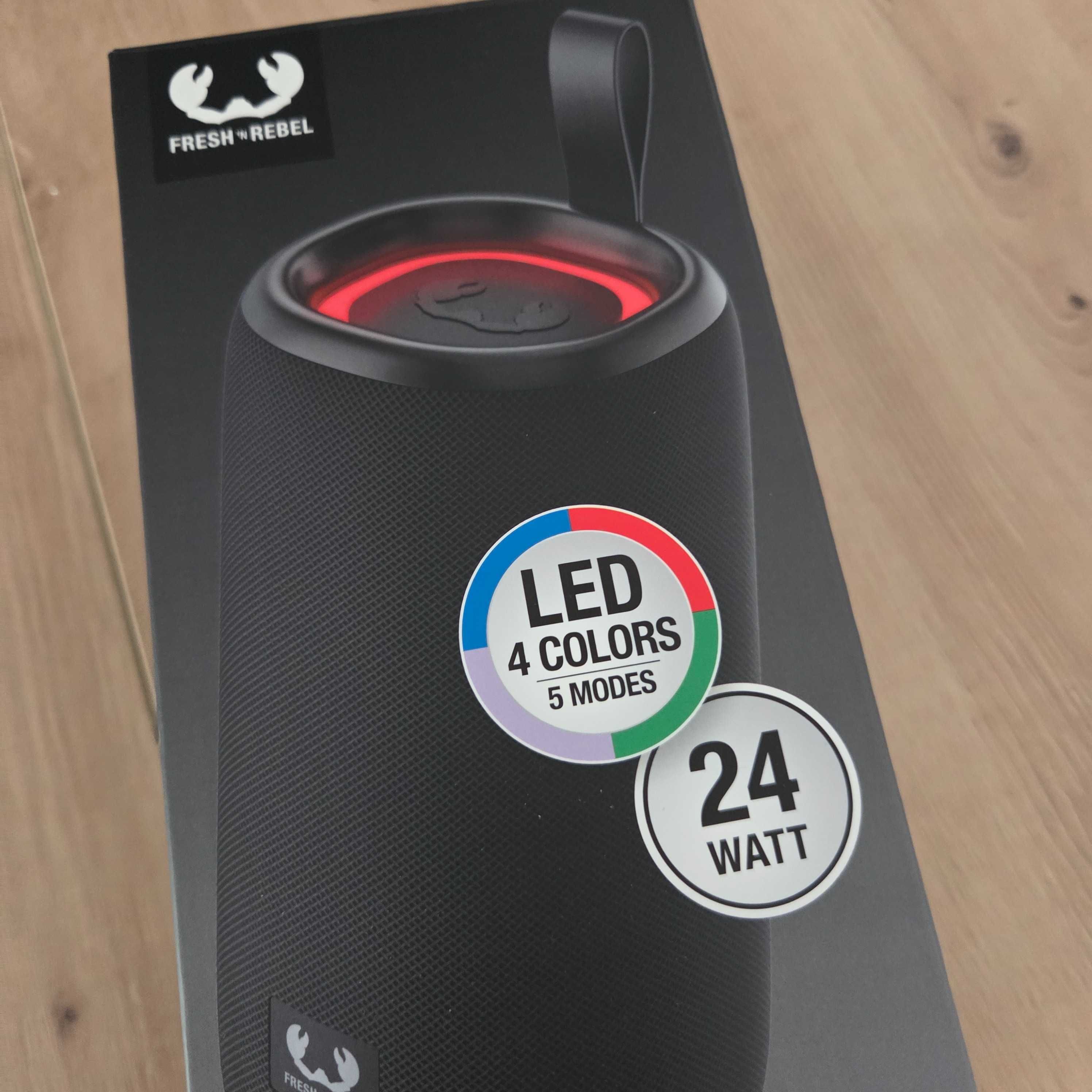 Głośnik Bluetooth 5.4 Mocny 2x12W 24W USB-C podświetlenie RGB MicroSD