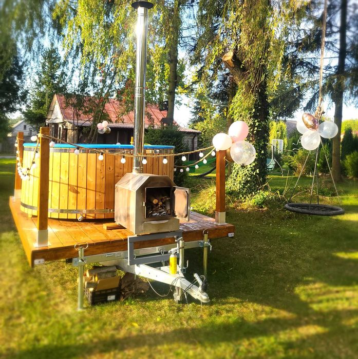 Jacuzzi mobilne Bania Balia oraz Sauna ogrodowa Siedlce Wynajem z dow