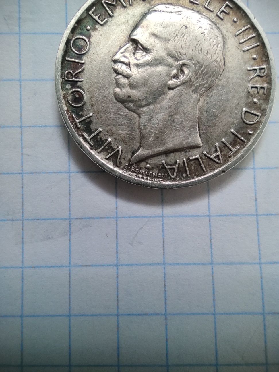 5 lirów 1927 R Emanuel III