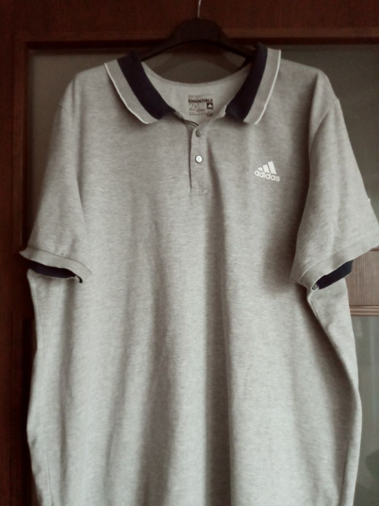 Koszulka 2 Xl szara Adidas meska polo