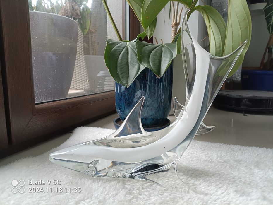 Rekin ryba Murano szklana figurka szkło artystyczne