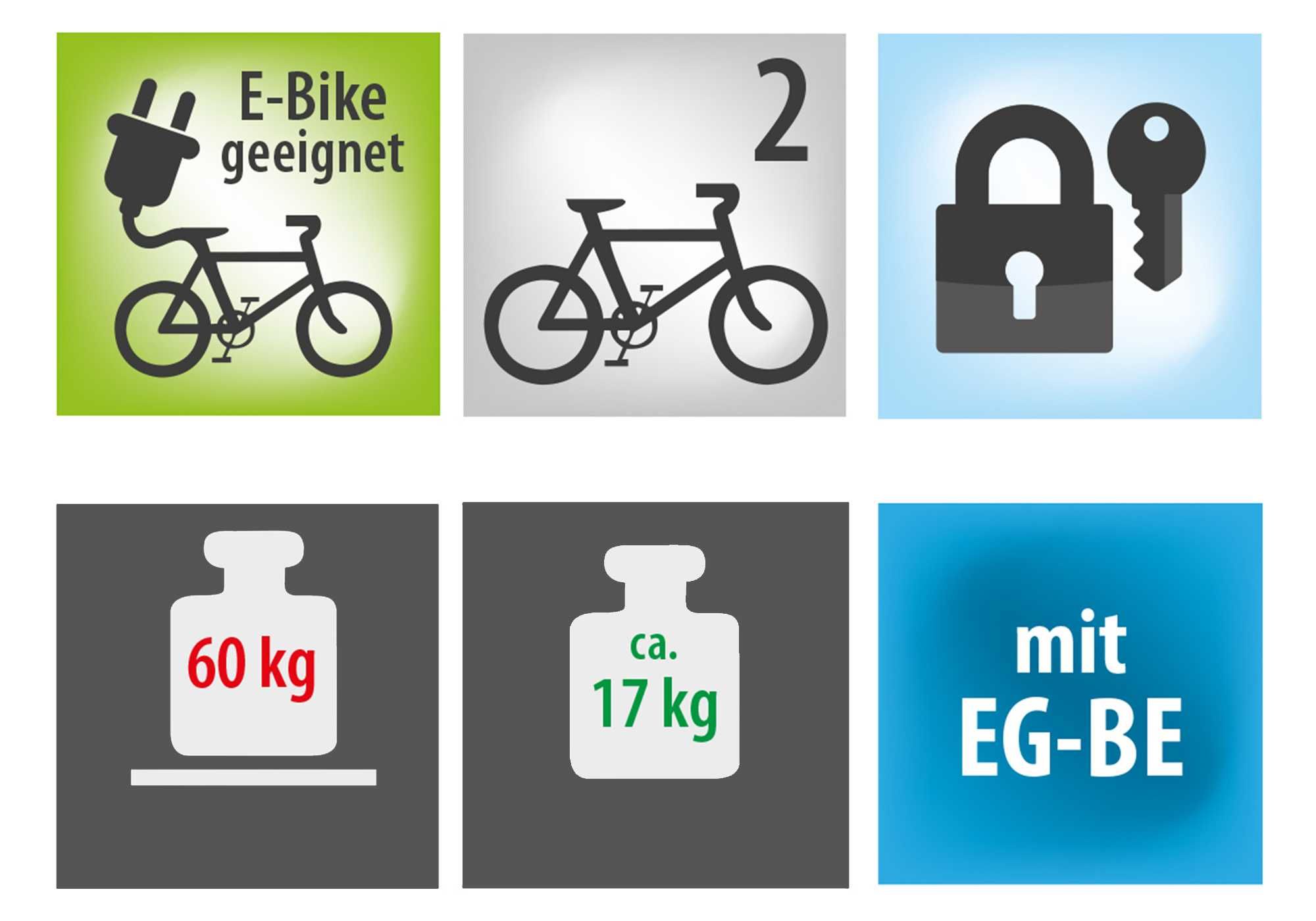 EUFAB składany bagażnik rowerowy na hak Premium2 + VAN Kamper XL Klapa