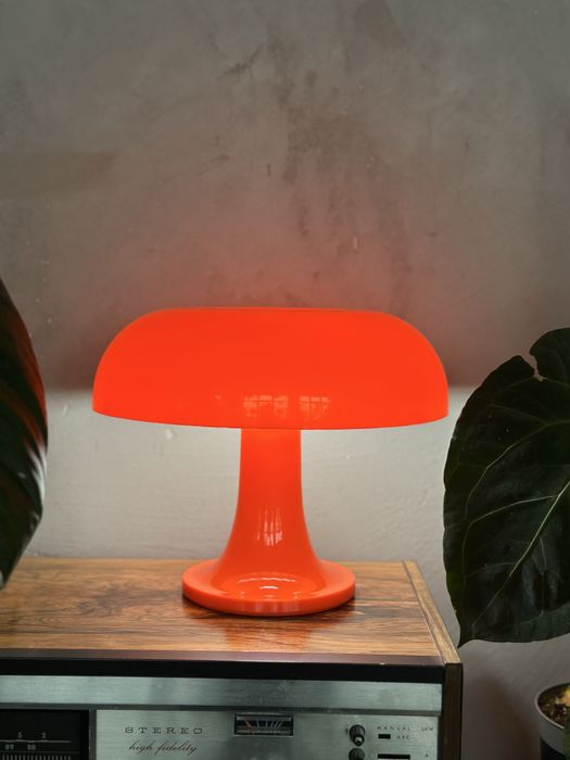 Retro lampka pomarańczowa Space Age nocna stołowa Modern Loft
