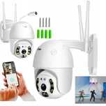 Kamera IP Zewnętrzna Obrotowa Wifi Full Hd Zoom Wodoodporna Monitoring