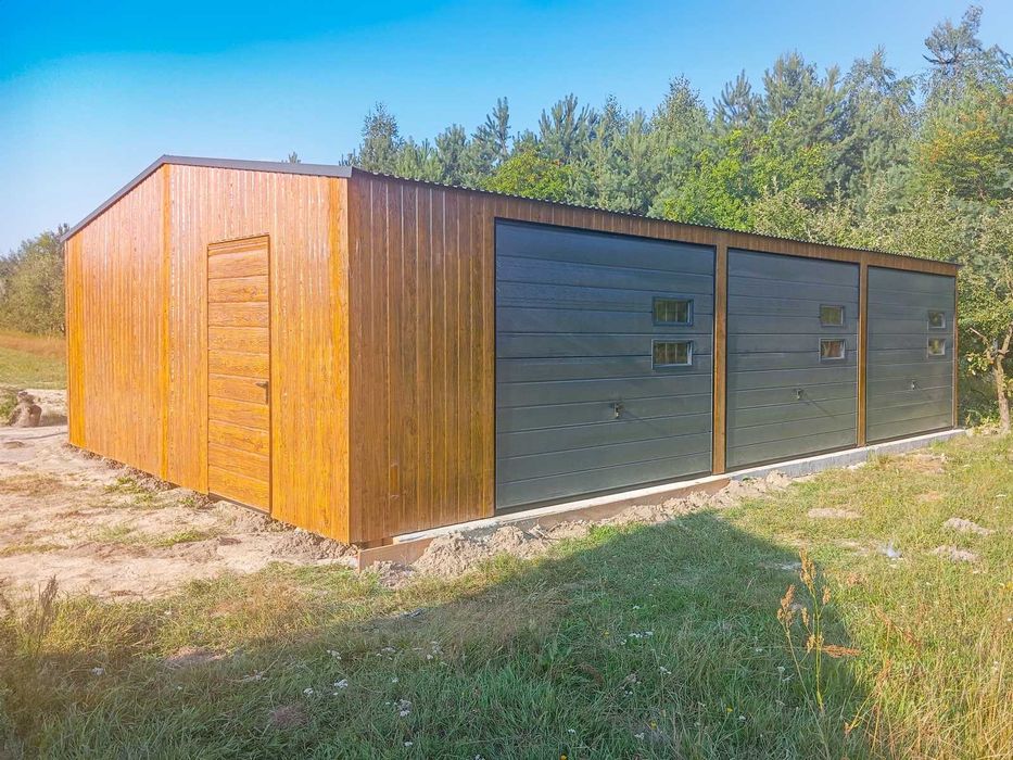 Hala blaszana / stalowa 10x6m z wiatą 4m Garaż blaszany TRANSTAL