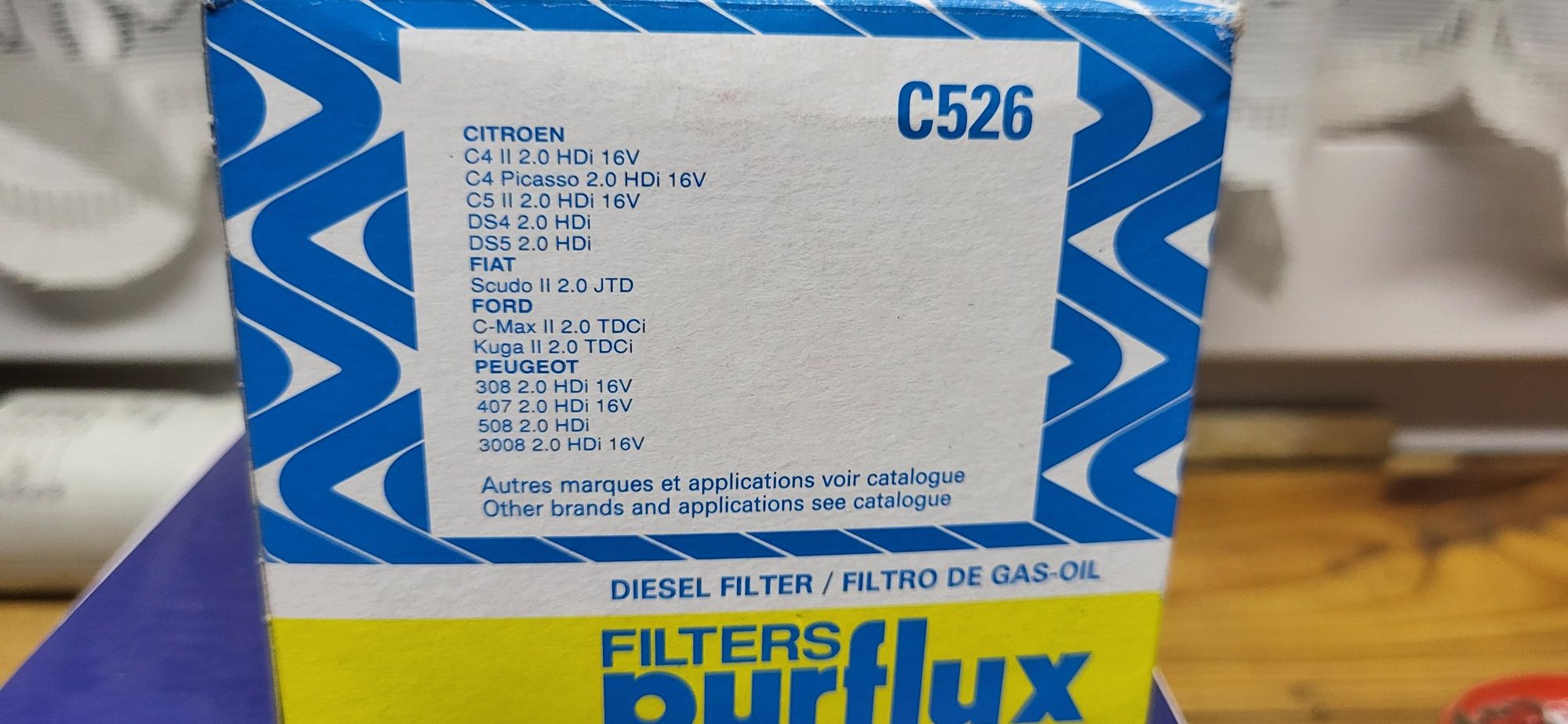 Filtr paliwa purflux citroen c4 picasso 2.0HDI