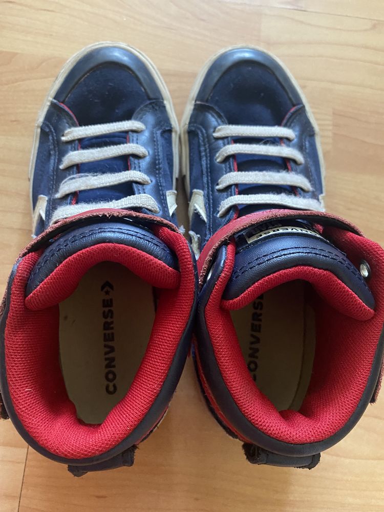Converse wysokie czesciowo skórzane rozmiar 34