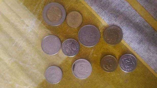 Lote de moedas da hungria e polonia