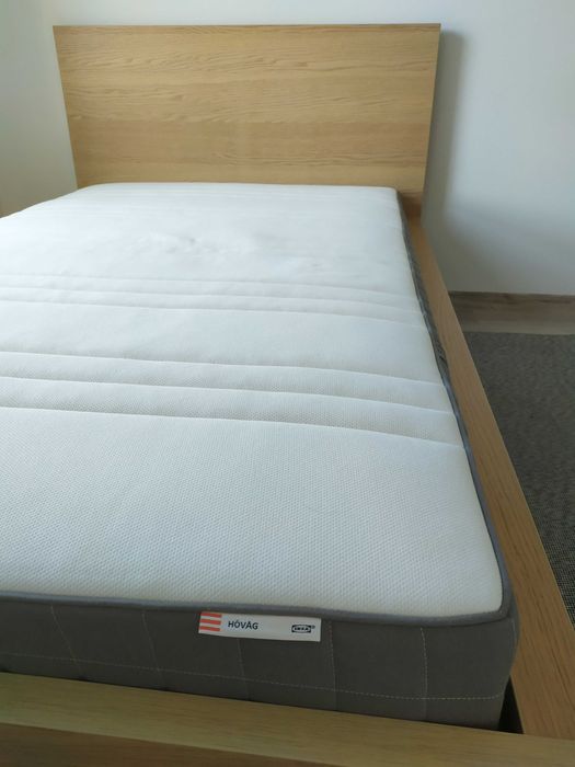 Łóżko IKEA MALM 120x200 cm Materac Hövág - Gotowy Komplet