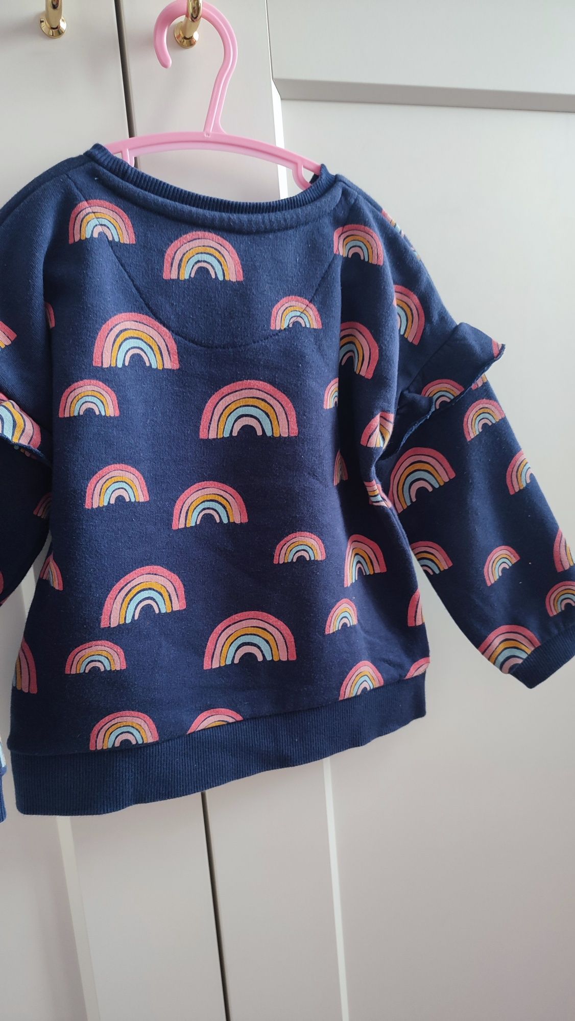 Bluza dziewczęca, 98, F&F, tęcza, bluza wkładana, 2-3lata