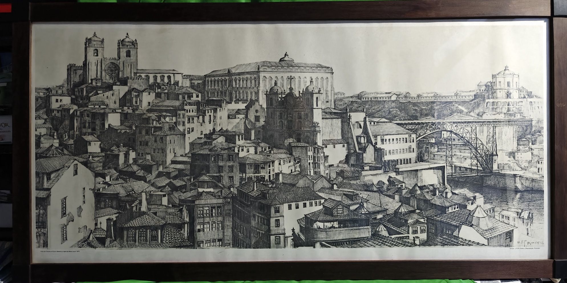 Quadro com moldura da cidade do Porto, 1975