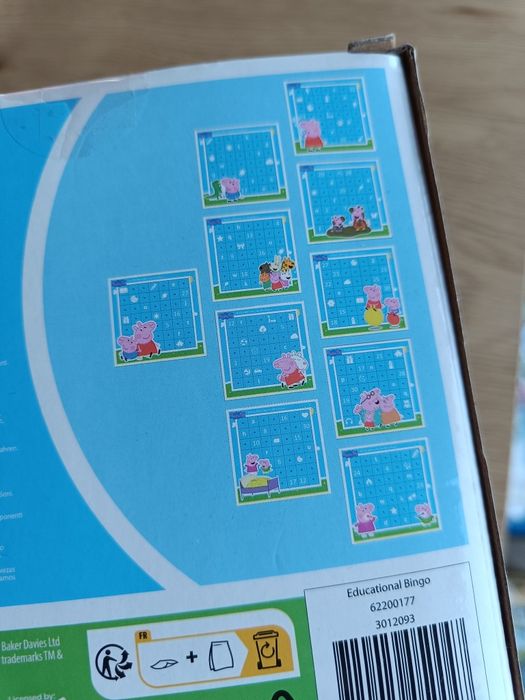 Bingo dla dzieci świnka Peppa 3+