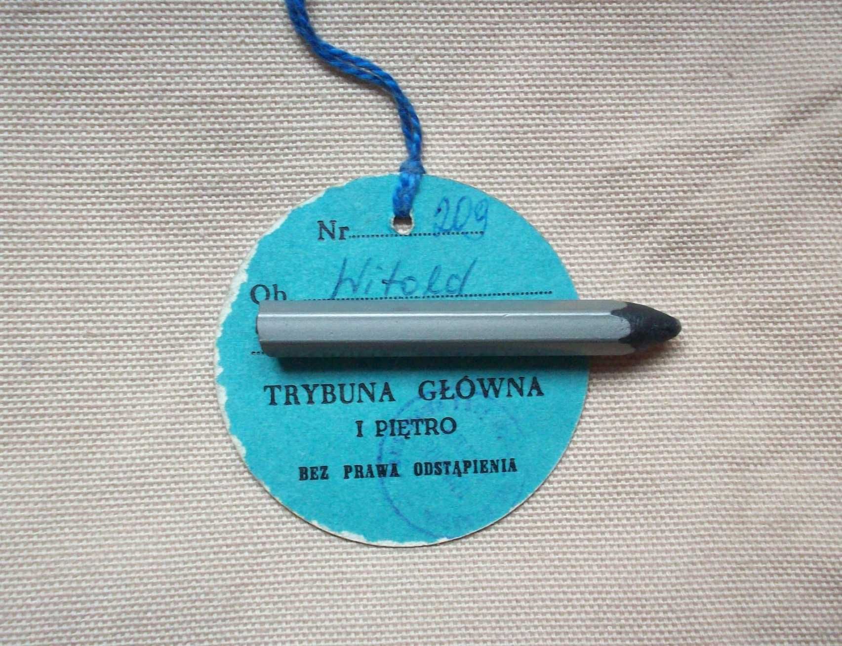 Państwowe Tory Wyścigów Konnych, bilet sezon 1969, trybuna.