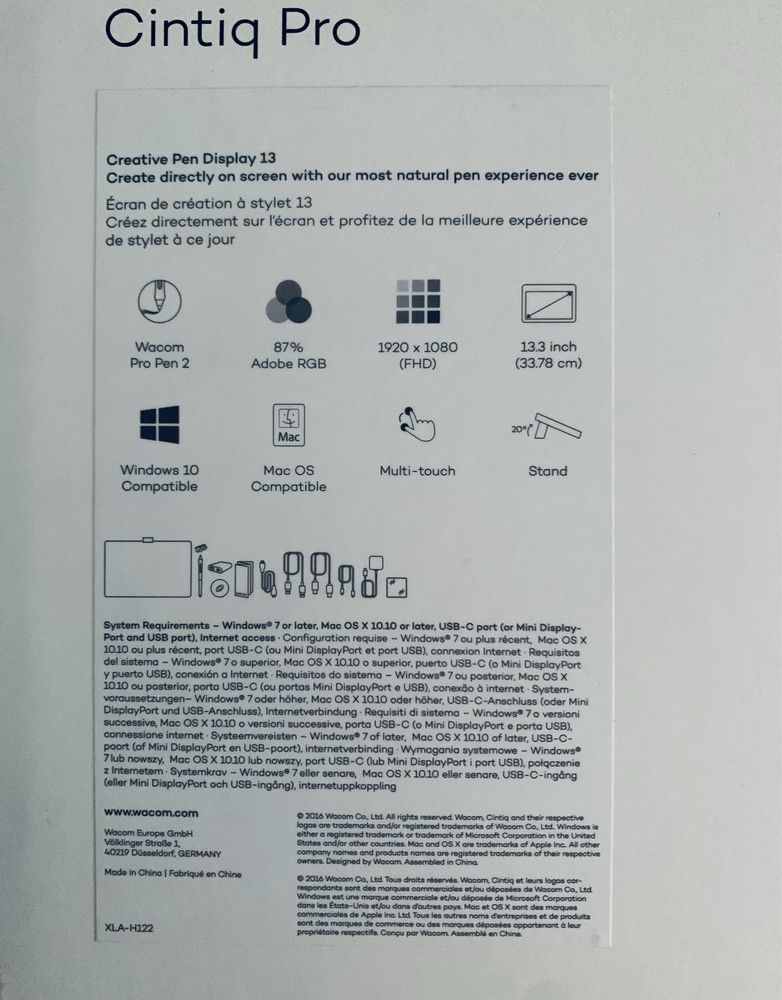 Tablet Wacom Cintiq Pro 13