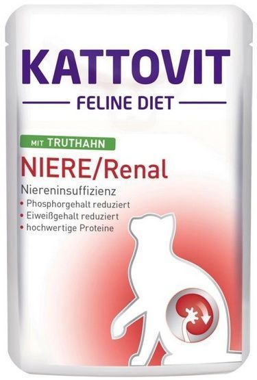 Karma dla kota z przewlekłą niewydolnością nerek - Kattovit Indyk 85g