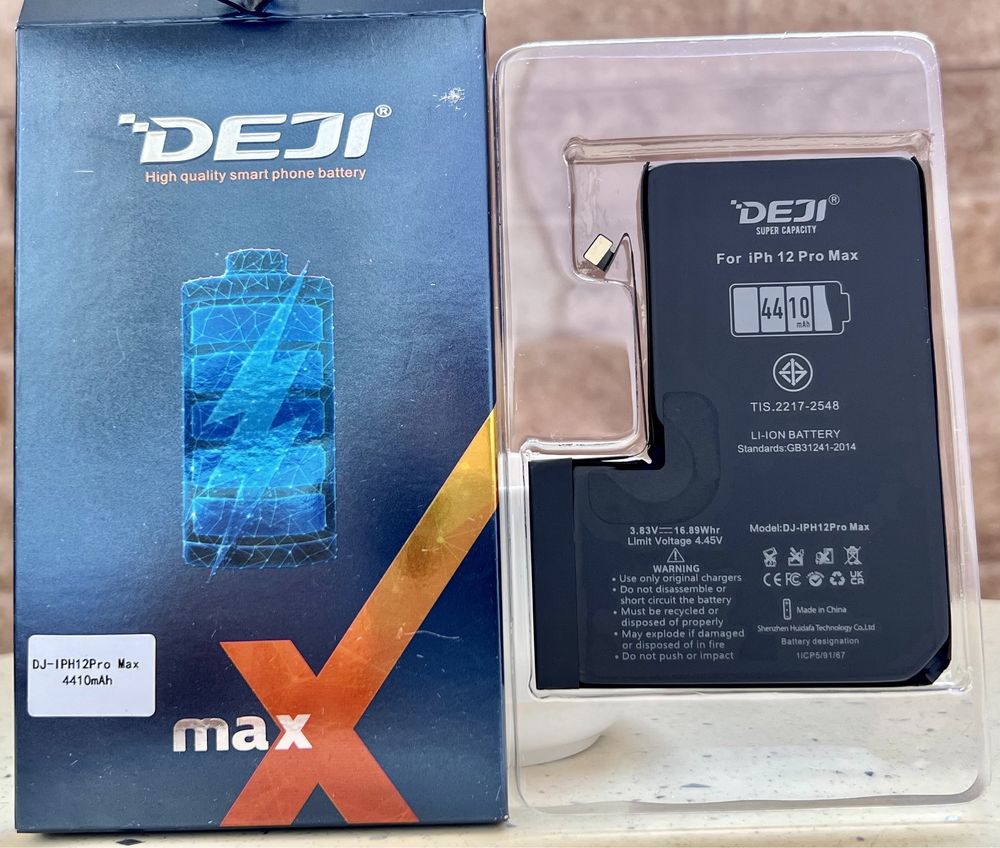 Батарея iPhone 12 Pro Max аккумулятор с повышенной емкостью 4410 Deji