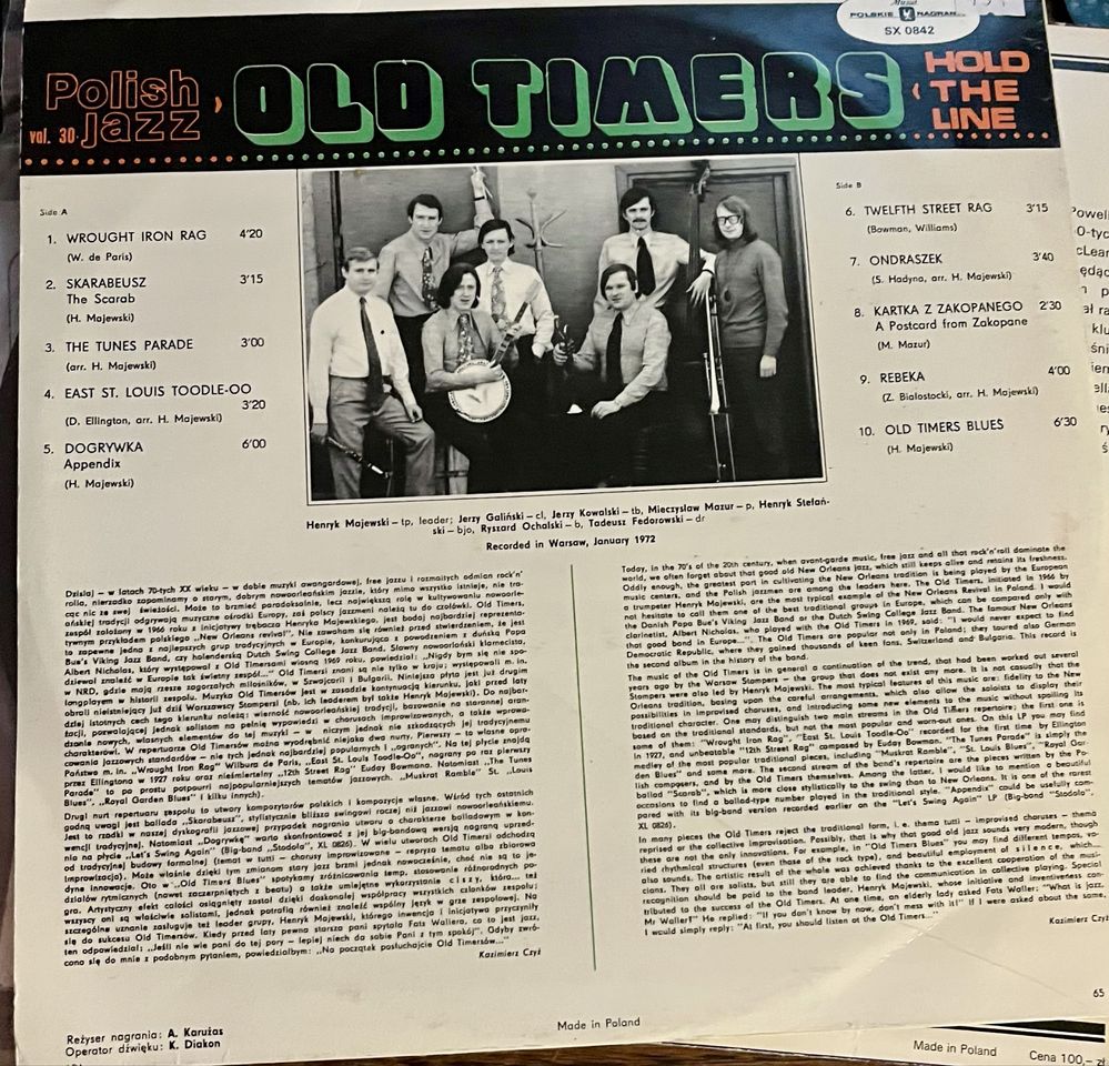 The Old Timers - polish jazz vol 33