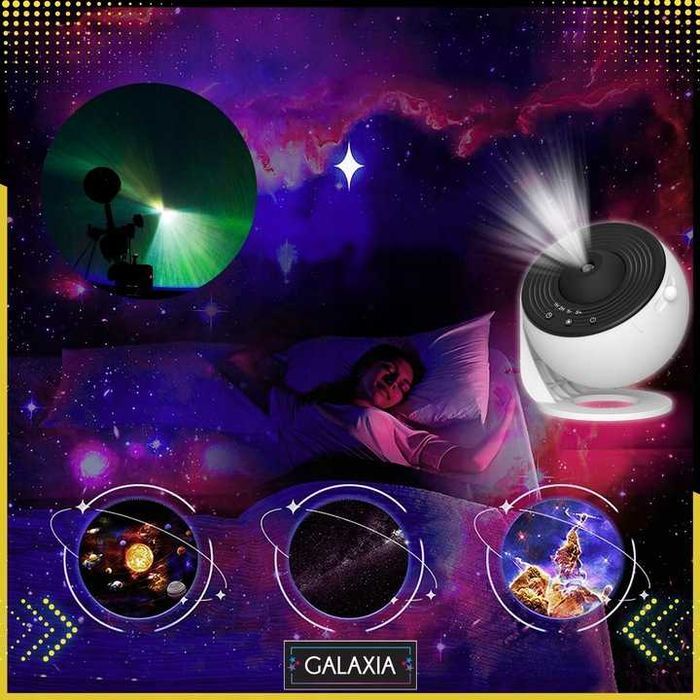 PLANETARIUM PROJEKTOR GWIAZD Rzutnik Nieba Lampka Nocna Dla Dzieci LED