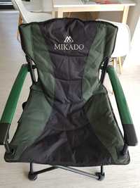 Składany fotel wędkarski krzesło czarno-zielony Mikado
