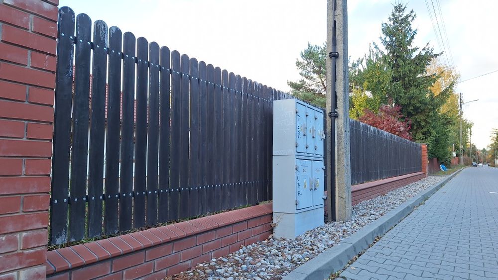 Ogrodzenie płot sztachety olchowe