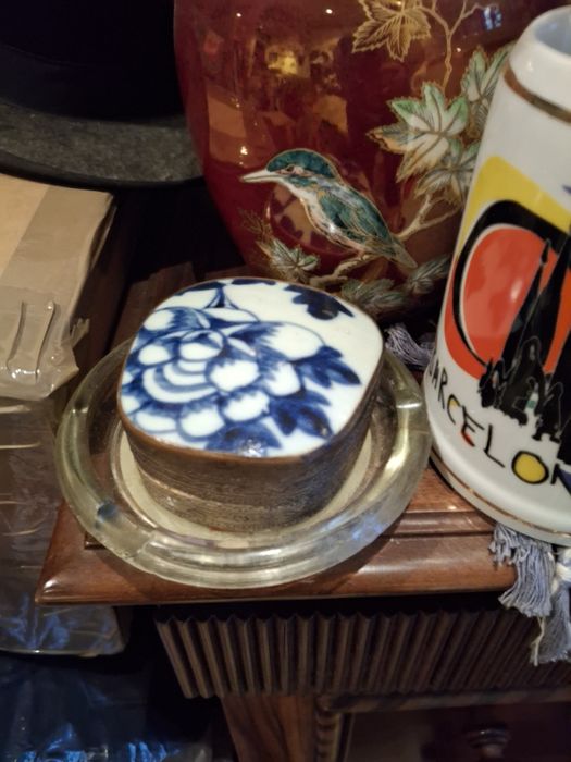 Caixa antiga prata arte deco