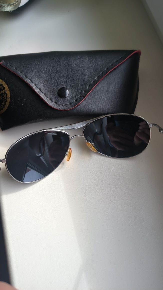 Детские фирменные очки Ray Bann затемнённые с зеркальной поверхностью
