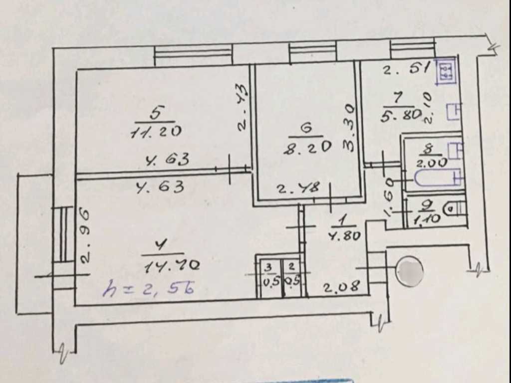 3к квартира 50м2, поверх 4/5, ЦЕГЛА, р-н Поділ