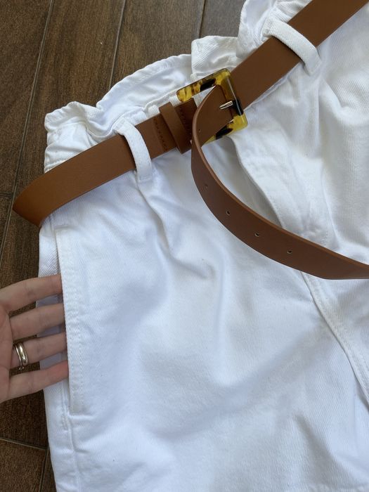 Білі джинсові шорти зара. шорти бермуди zara