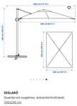 Chapéu de sol SEGLARÖ com base incluída (IKEA)