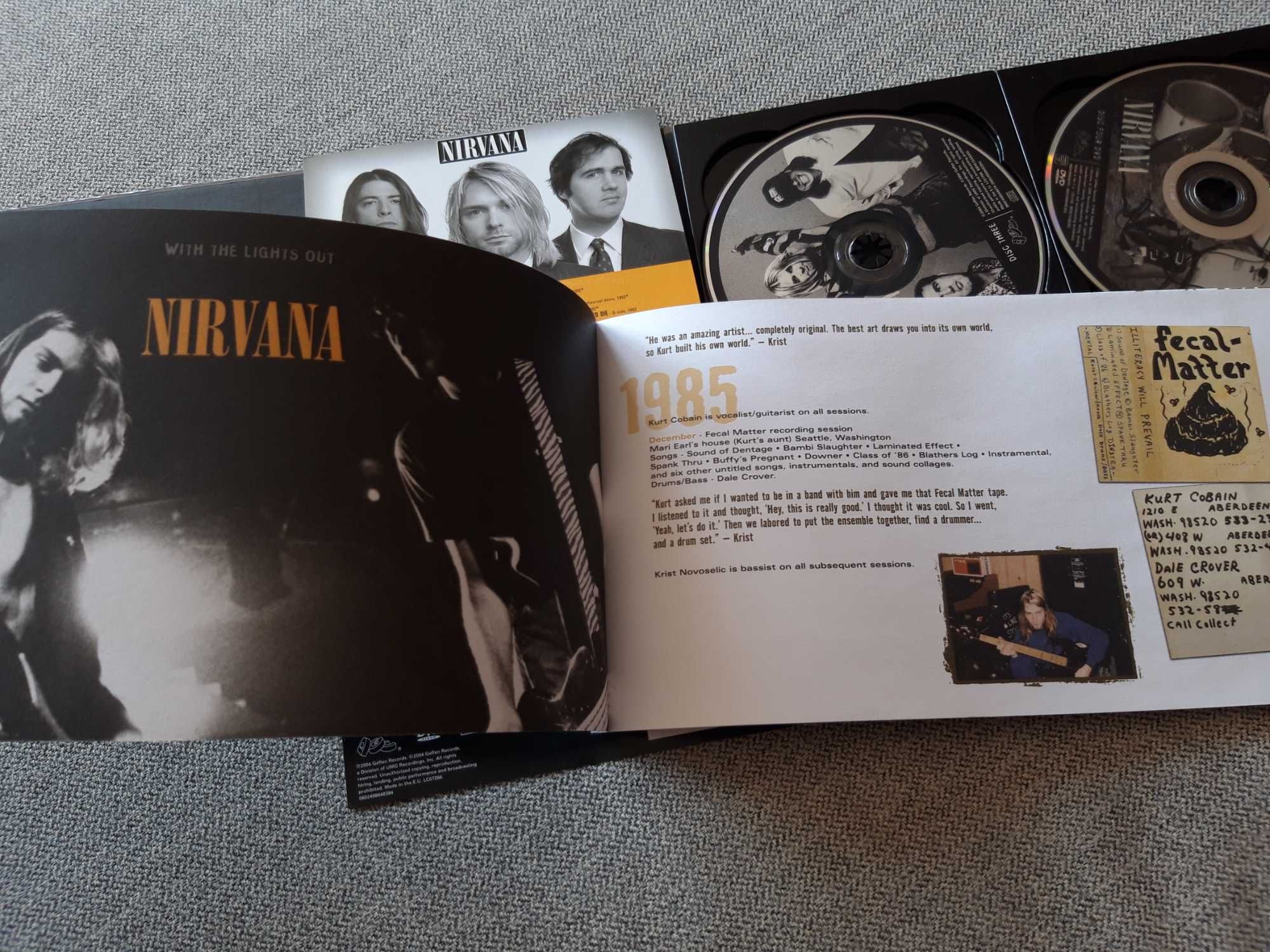 Coletânea NIRVANA "With the Lights Out" 3 CD + 1 DVD + Livro.