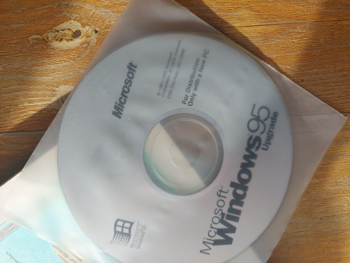 Vintage Microsoft Windows 95 Upgrade CD instrukcja manual po angielsku