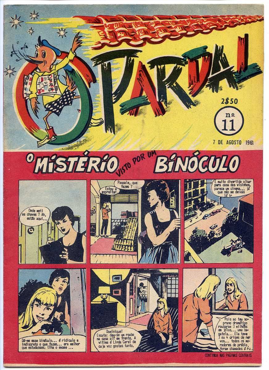 Banda Desenhada Antiga Portugal - "O Pardal 11" - RARO! 1961