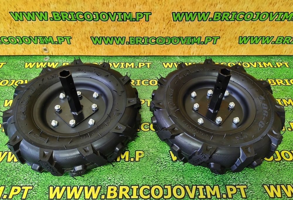 Rodas Pneumáticas para Motoenxada - 400x8 com Eixos 23mm