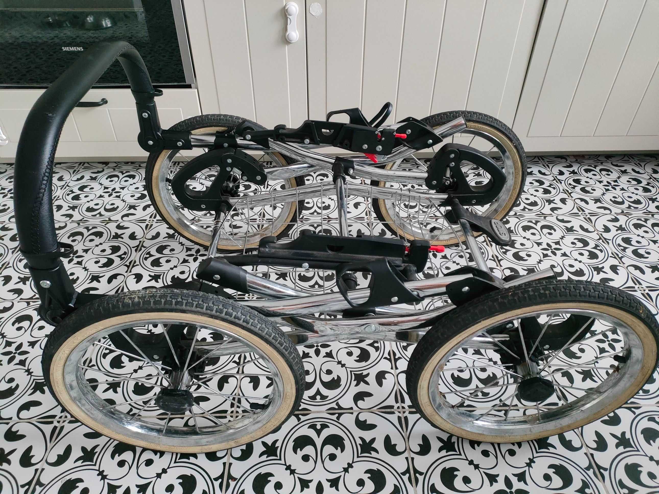 Wózek 3w1 klasyczny Bergster Venedig black + Maxi Cosi