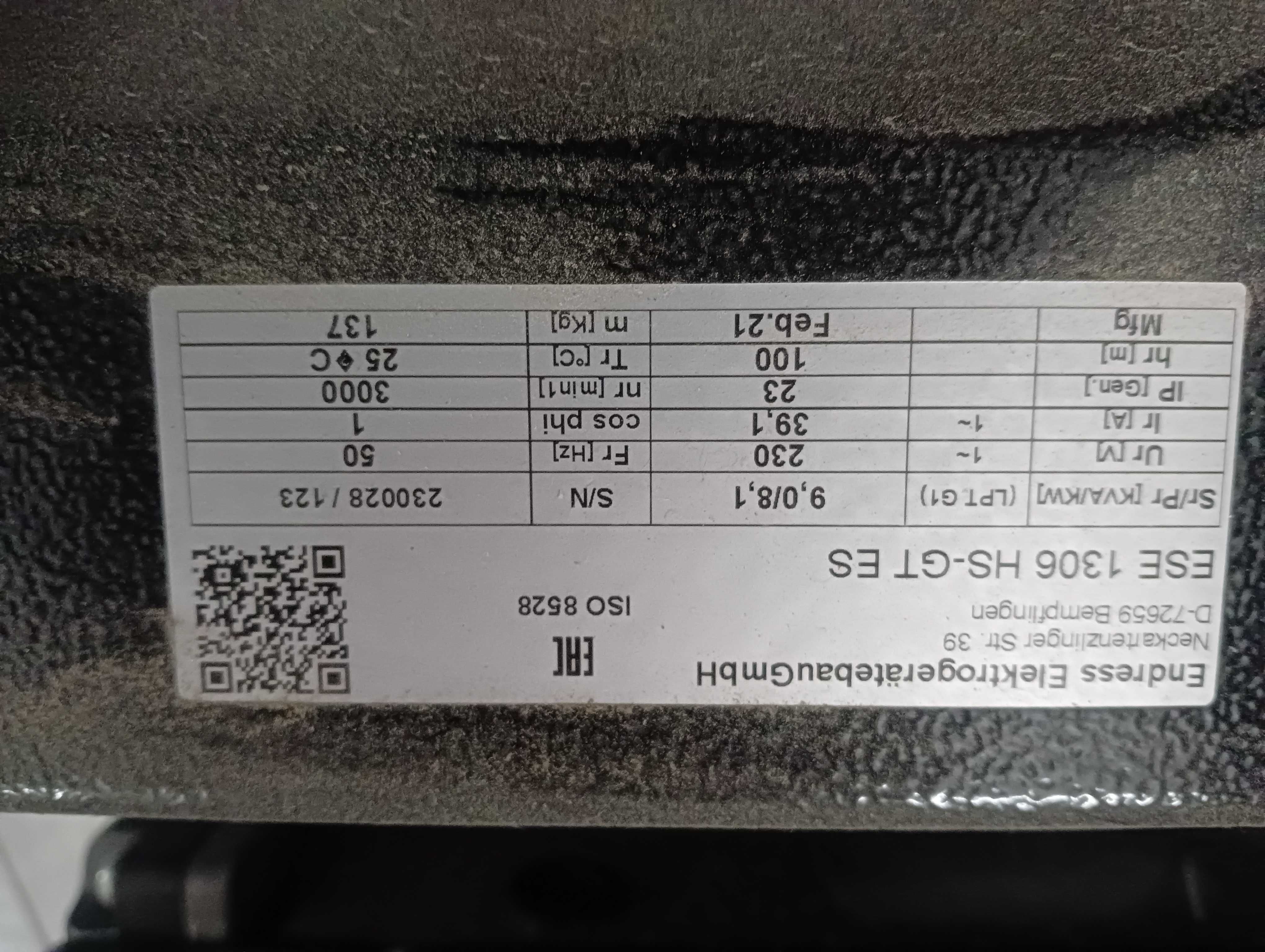Agregat prądotwórczy jednofazowy Endress ESE 1306 HS-GT ES
