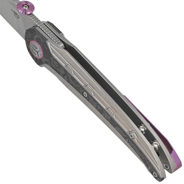 Nóż składany Bestech Prydwen Grey Titanium/Purple Haze Fat Carbon, Sto