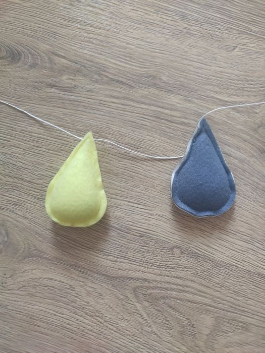 Dekoracja ozdoba pokój dziecięcy krople filcowe kolorowe