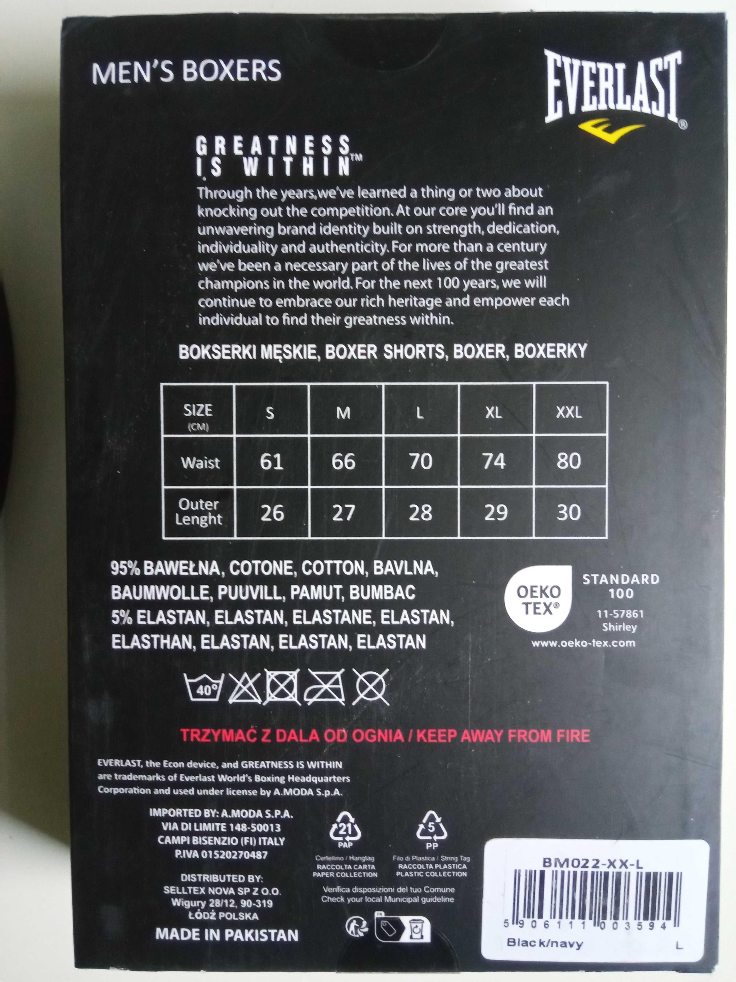 Pasek skórzany i dwupak bokserek Everlast L. Zestaw na Walentynki