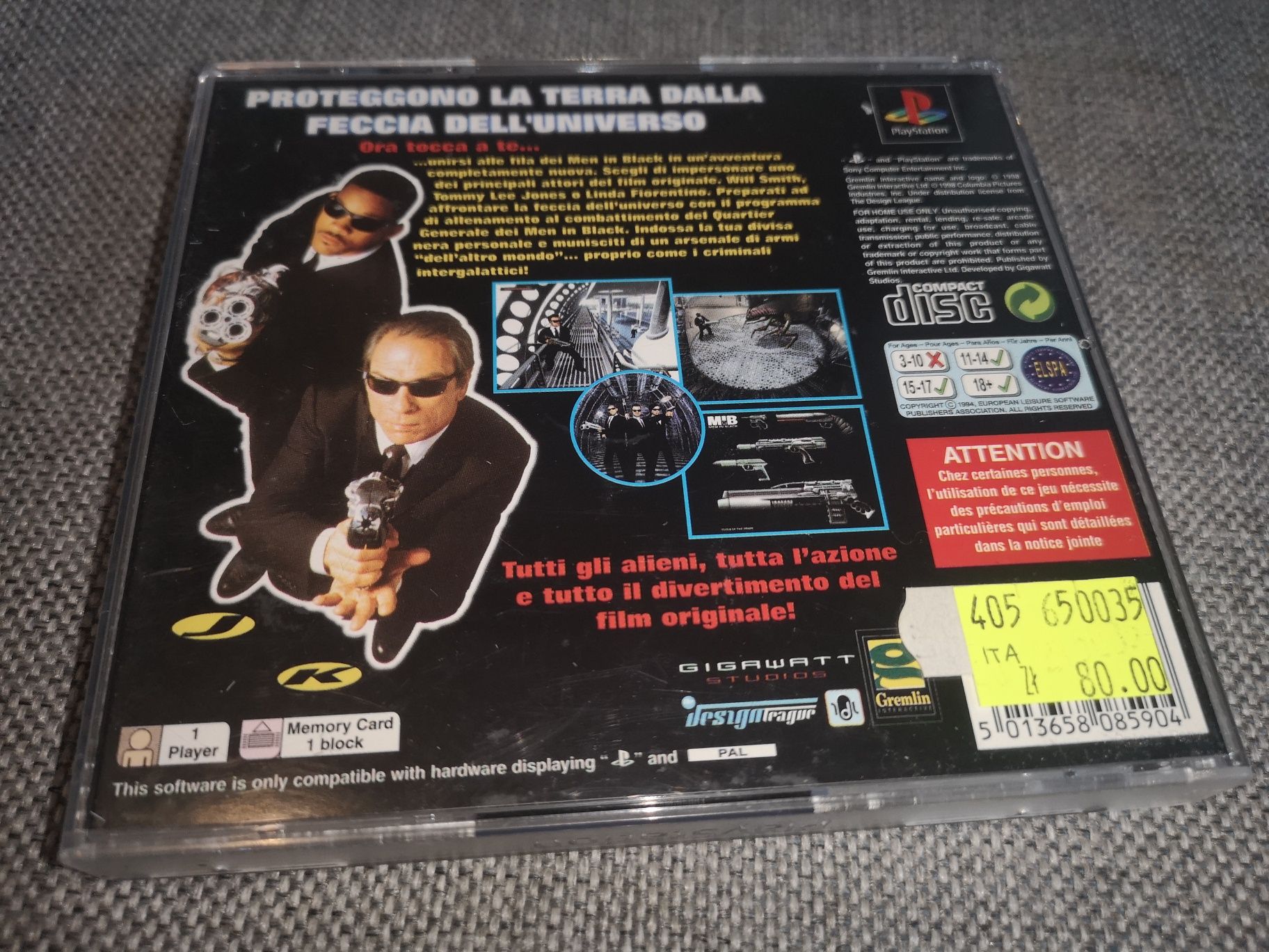 Men in Black PSX PS1 gra ITA (rzadkość na rynku) sklep