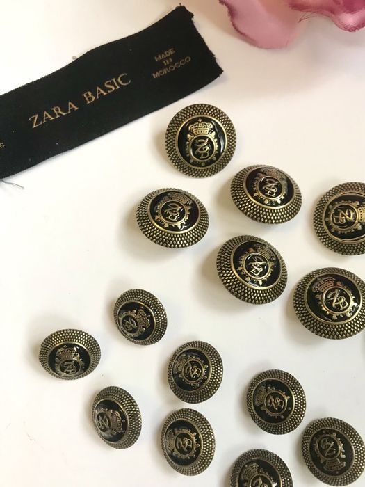 Гудзики ZARA. Вінтаж. З Піджака. Оригінальні. 16 шт