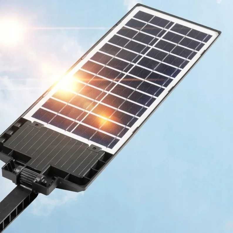 DUŻA Lampa solarna uliczna 600 LED 2000w MOCNA Halogen Zewnętrzna SOLA