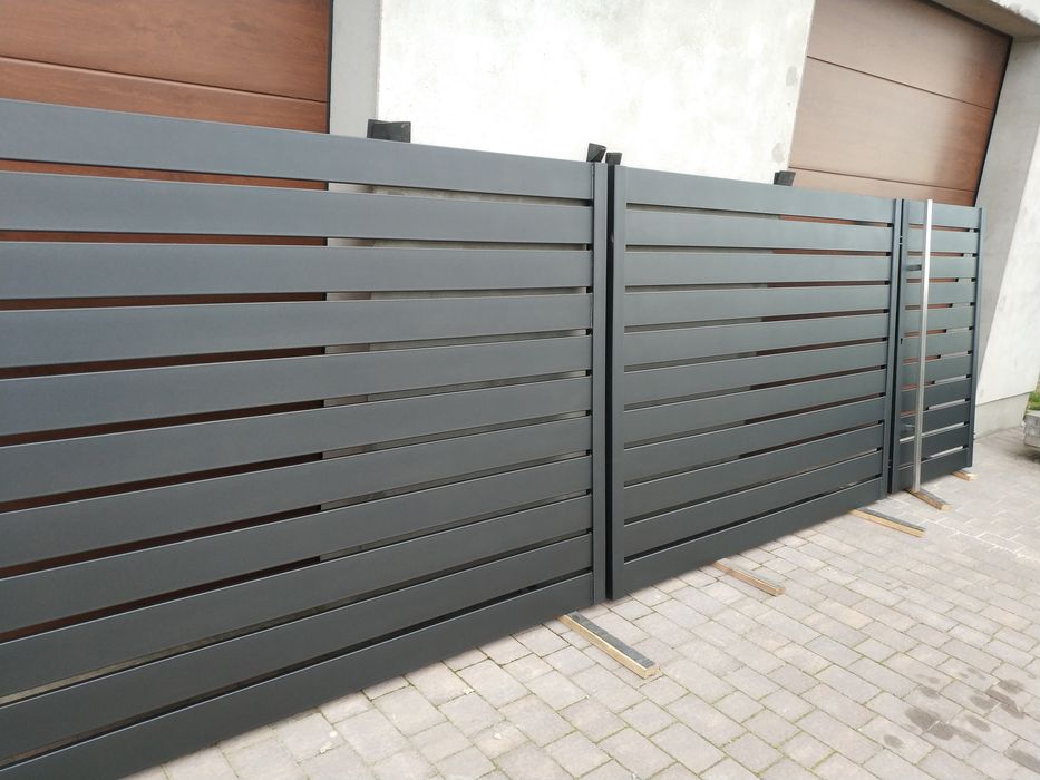 Brama wjazdowa, dwuskrzydłowa, OCYNKOWANA OGNIOWO,lakier proszkowy