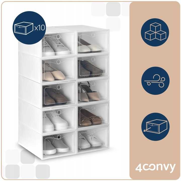 10x Organizer Na Buty Modułowe Pudełka Szafka Pojemnik Składane Szafa