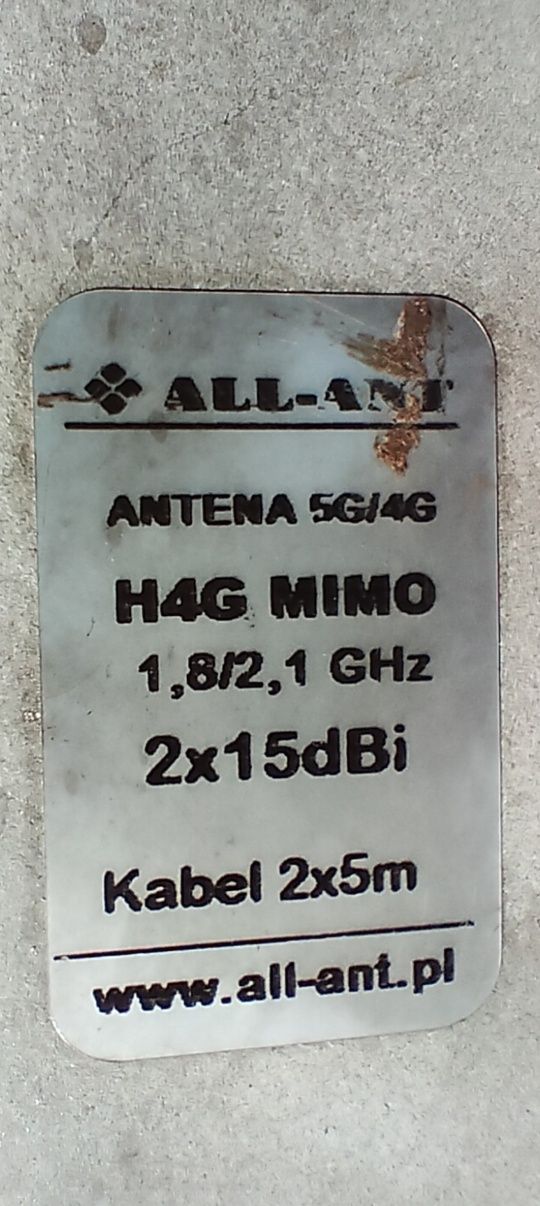 Antena kierunkowa MIMO 4G/5G do internetu
