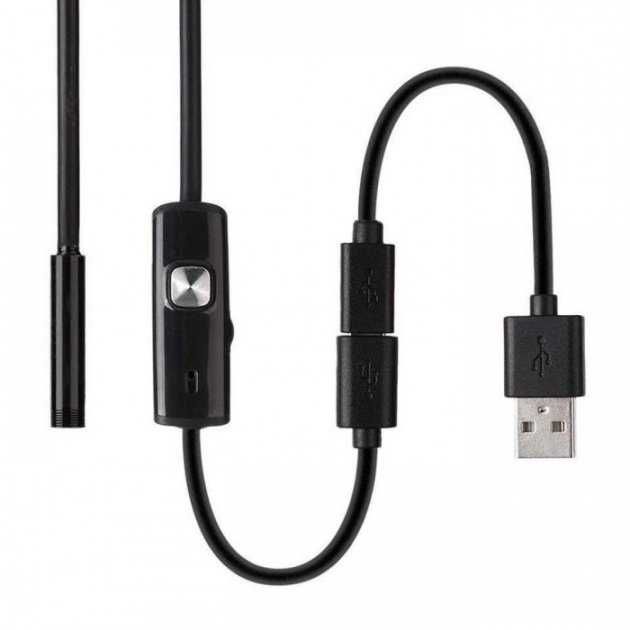 Камера с кабелем на 2 метра 7 мм USB/micro USB с подсветкой.